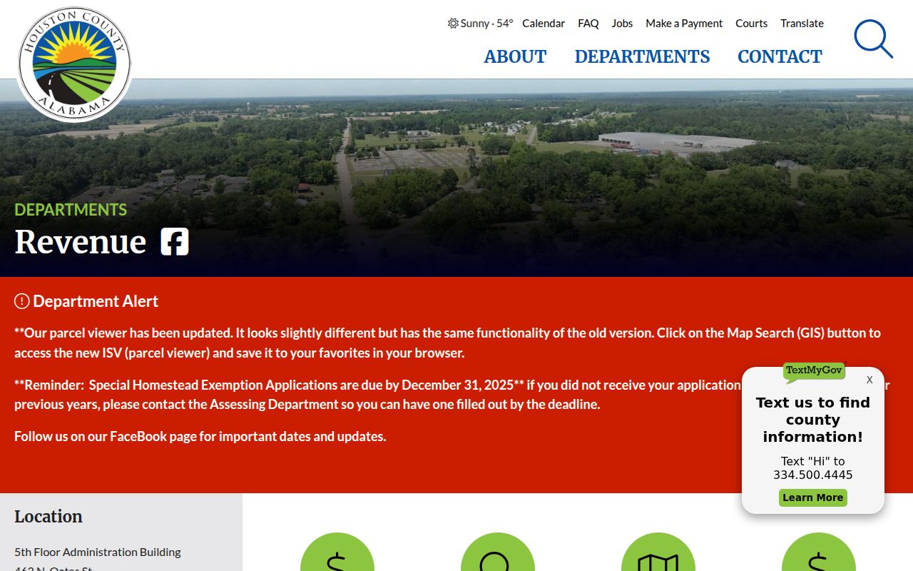 Houston County Revenue Commissioner property search portal