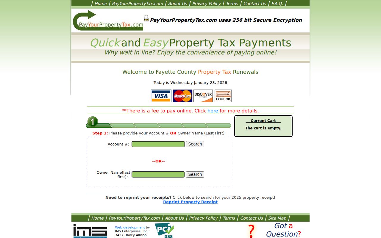 Fayette County property tax payment portal
