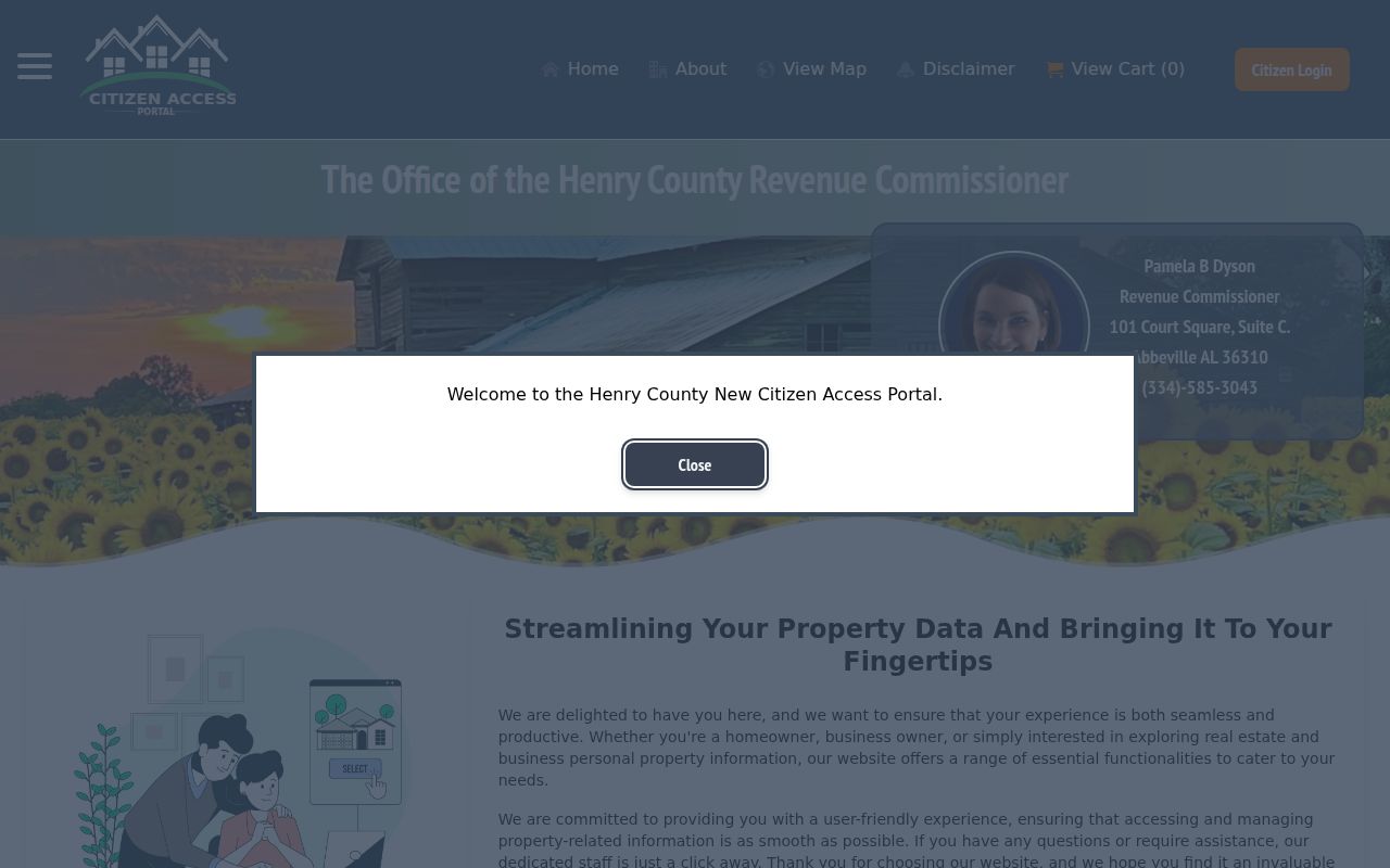 Henry County property tax search portal