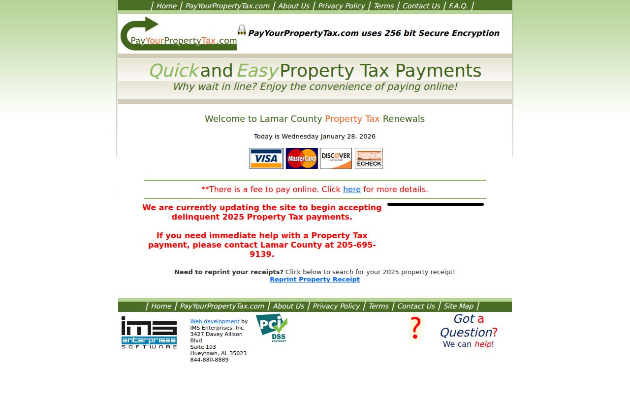 Lamar County property tax payment portal