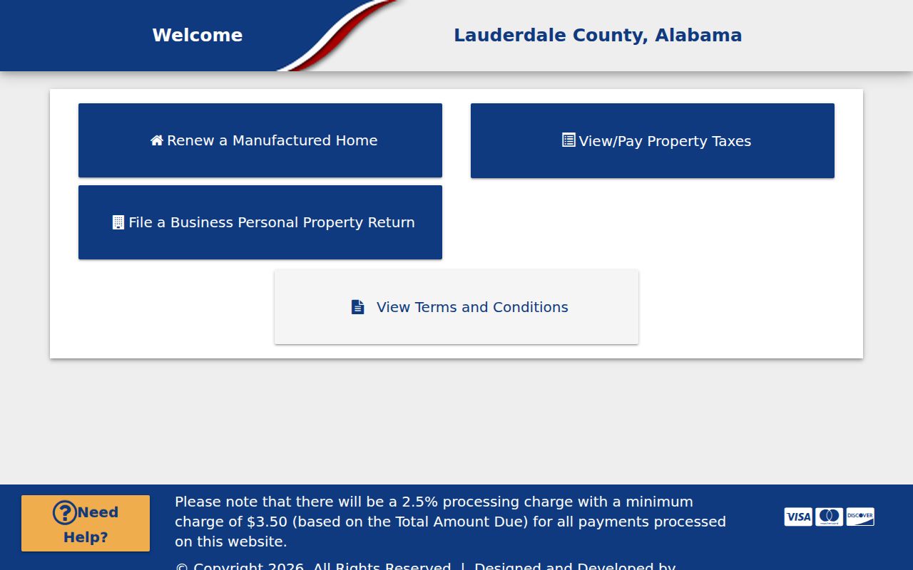 Lauderdale County property tax search portal