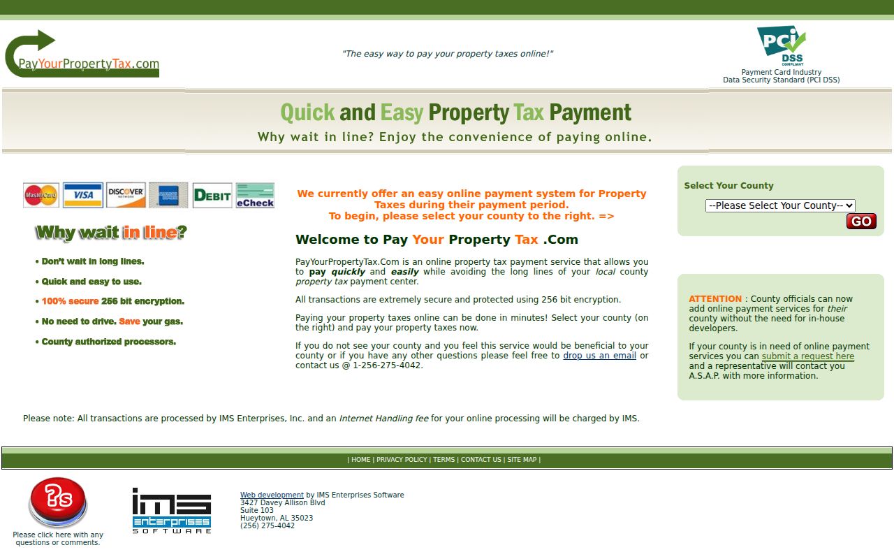 Lowndes County property tax search system