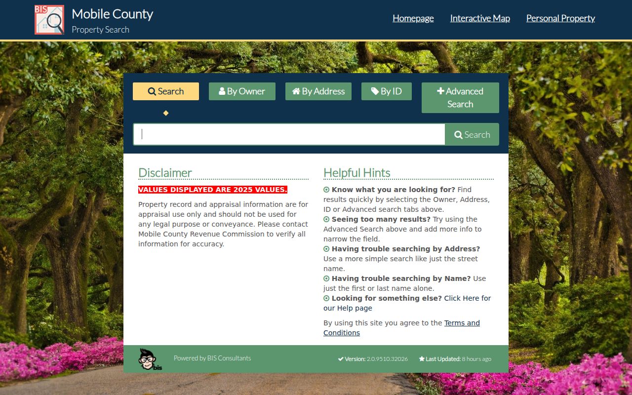 Mobile County Revenue Commissioner property tax portal