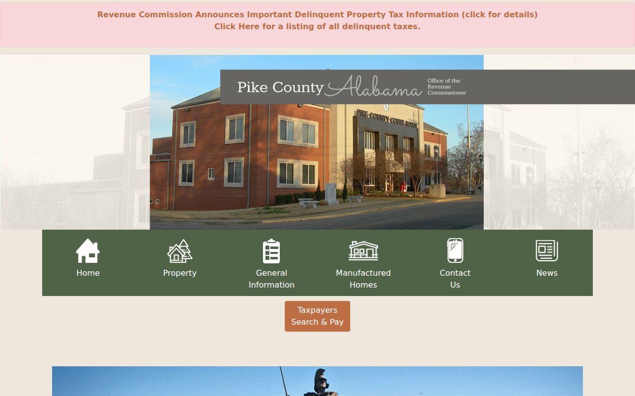 Pike County Revenue Commissioner property tax portal