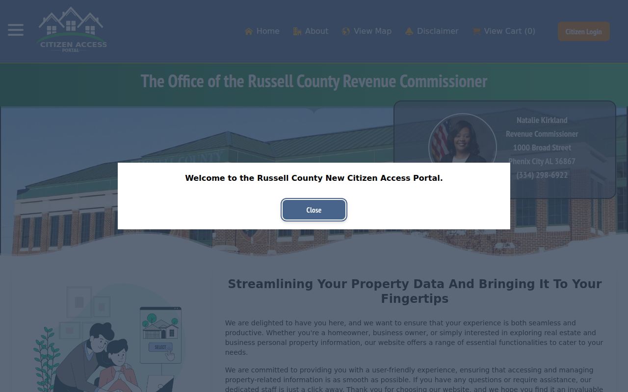 Russell County Revenue Commissioner property search portal