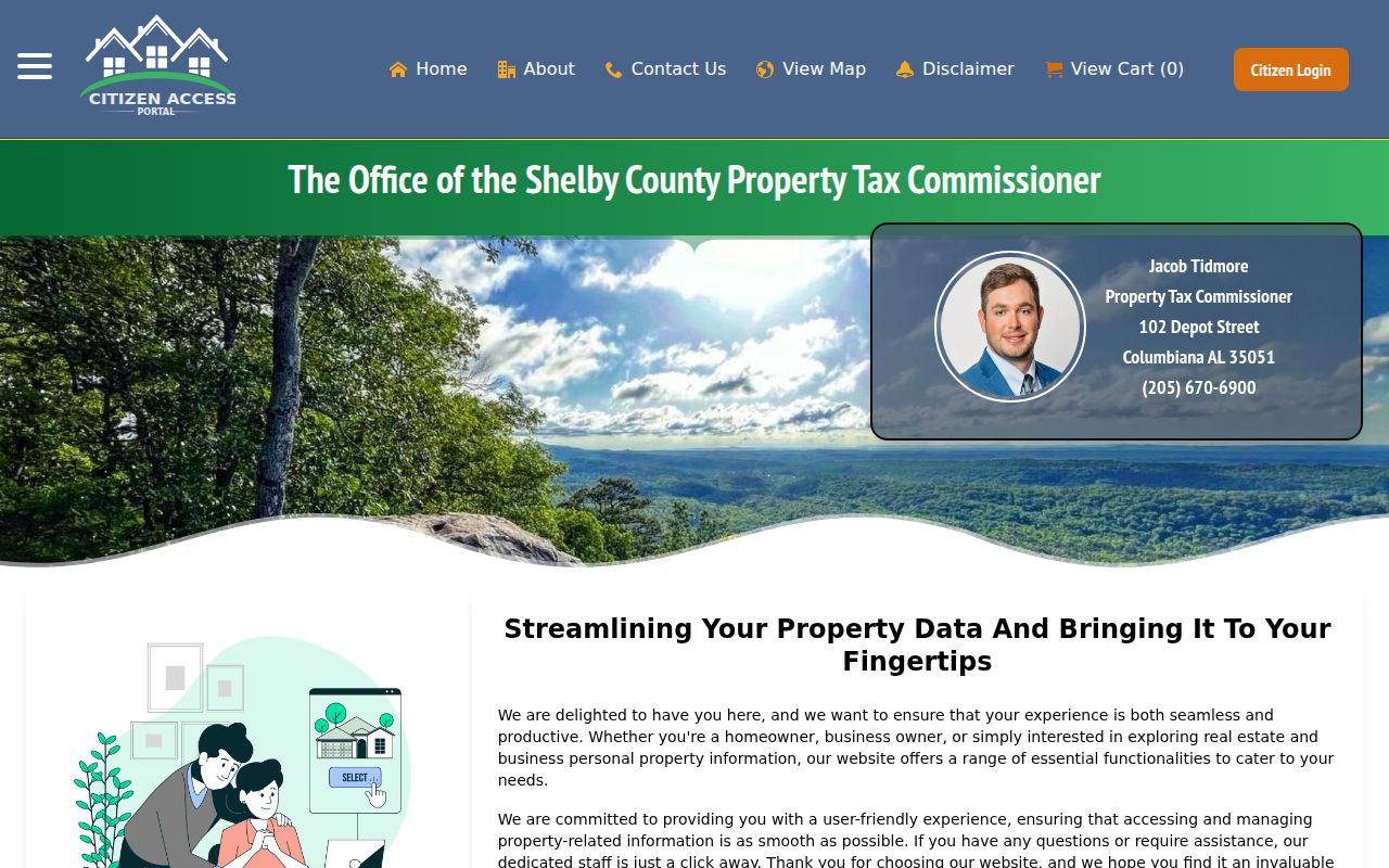 Shelby County Property Tax Commissioner search portal