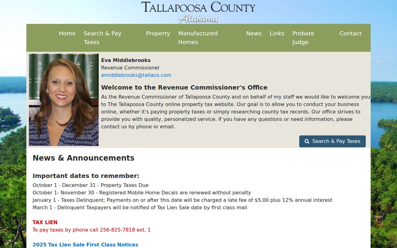Tallapoosa County Revenue Commissioner property search